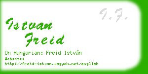 istvan freid business card